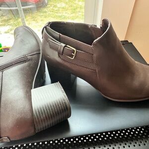 Croft & Barrow Dark Brown Ankle Booties